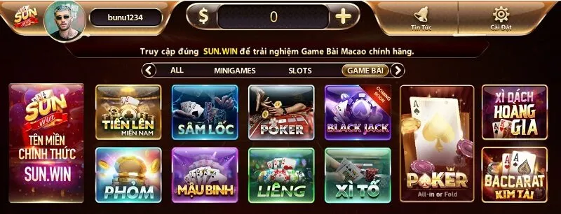 Sunwin là địa chỉ cung cấp nhiều game bài kiếm tiền cho Iphone